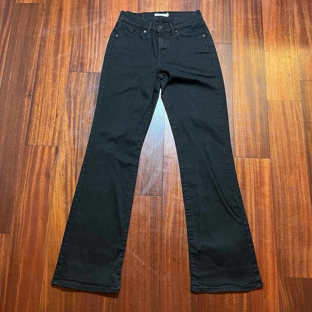Levis Jeans Womens 2 26x31 Black Stretch Denim Classic Grunge Hipster Workwear
